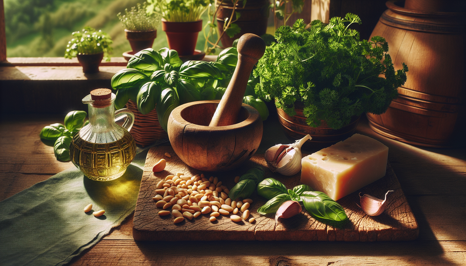 How to Make Fresh Pesto Using Basil and Other Herbs