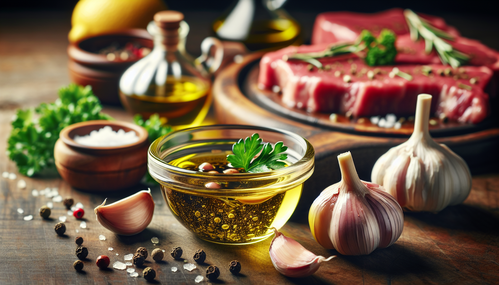 How to Make a Quick Garlic and Olive Oil Marinade for Steak